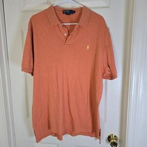 Polo‎ by Ralph Lauren Mens Orange Classic Fit Short Sleeve Polo Shirt
